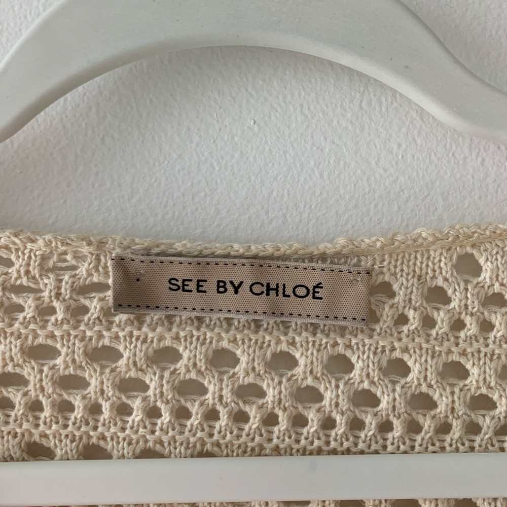 Chloe Vintage Creme Knit Cardigan - Picture 3 of 8